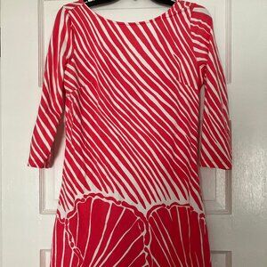 Lilly Pulitzer Topanga Stretch Cotton Shimmy Shell Seashell Coral Dress M